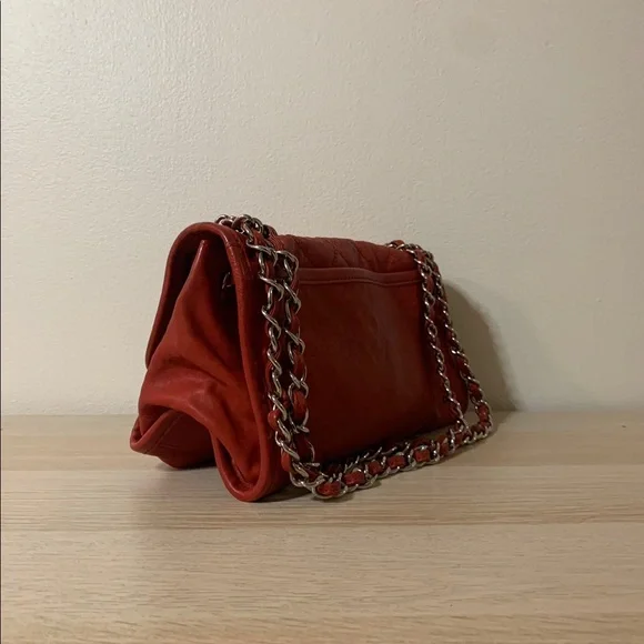 SOLD - ❤️Chanel Red Calfskin Natural Beauty Bag - Picture 9 of 13